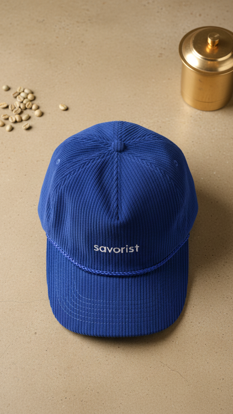 The Savorist Hat — Deep Ocean Corduroy · Yeri x Snag Collective