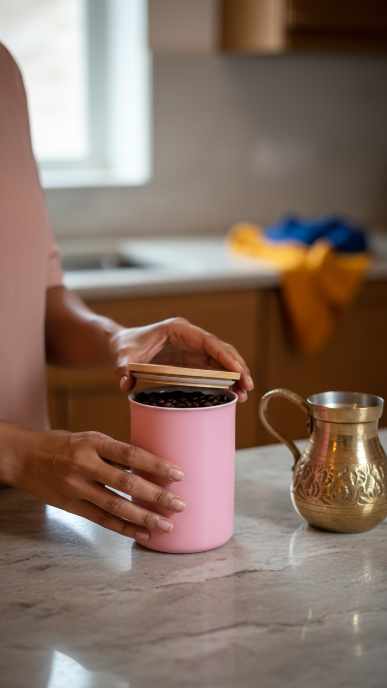 AYASA Storage Jar · Pink / Navy